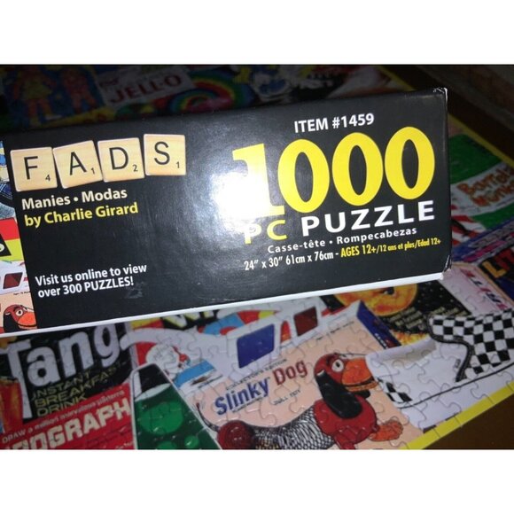 White Mountain 1000 piece “FADS” Collage Puzzle. - Picture 7 of 9